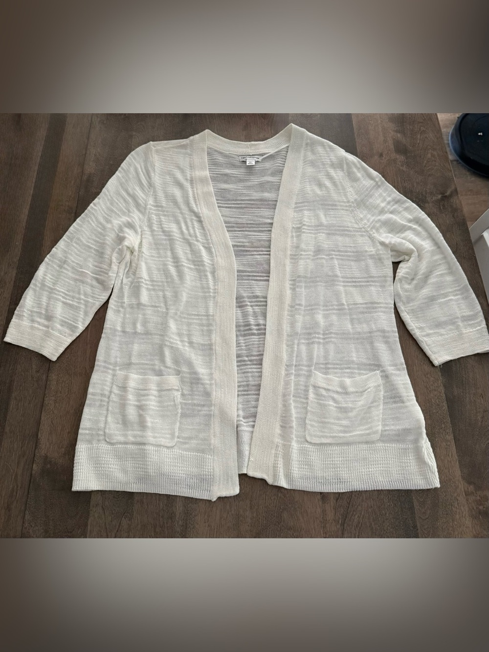 Lightweight Cream Open-Front Women's Cardigan